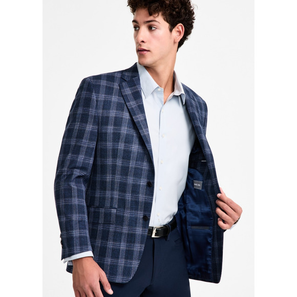 Michael Kors Men Classic Fit Sport Coat Dark Blue Size 42R - Picture 2 of 4